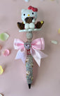 Glam Kitty Beaded Pens – Handmade Rhinestone Character Pens