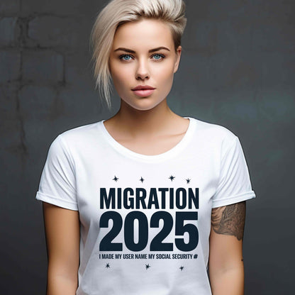 Social Media Migration 2025 Unisex Heavy Cotton Tee - Humorous Design