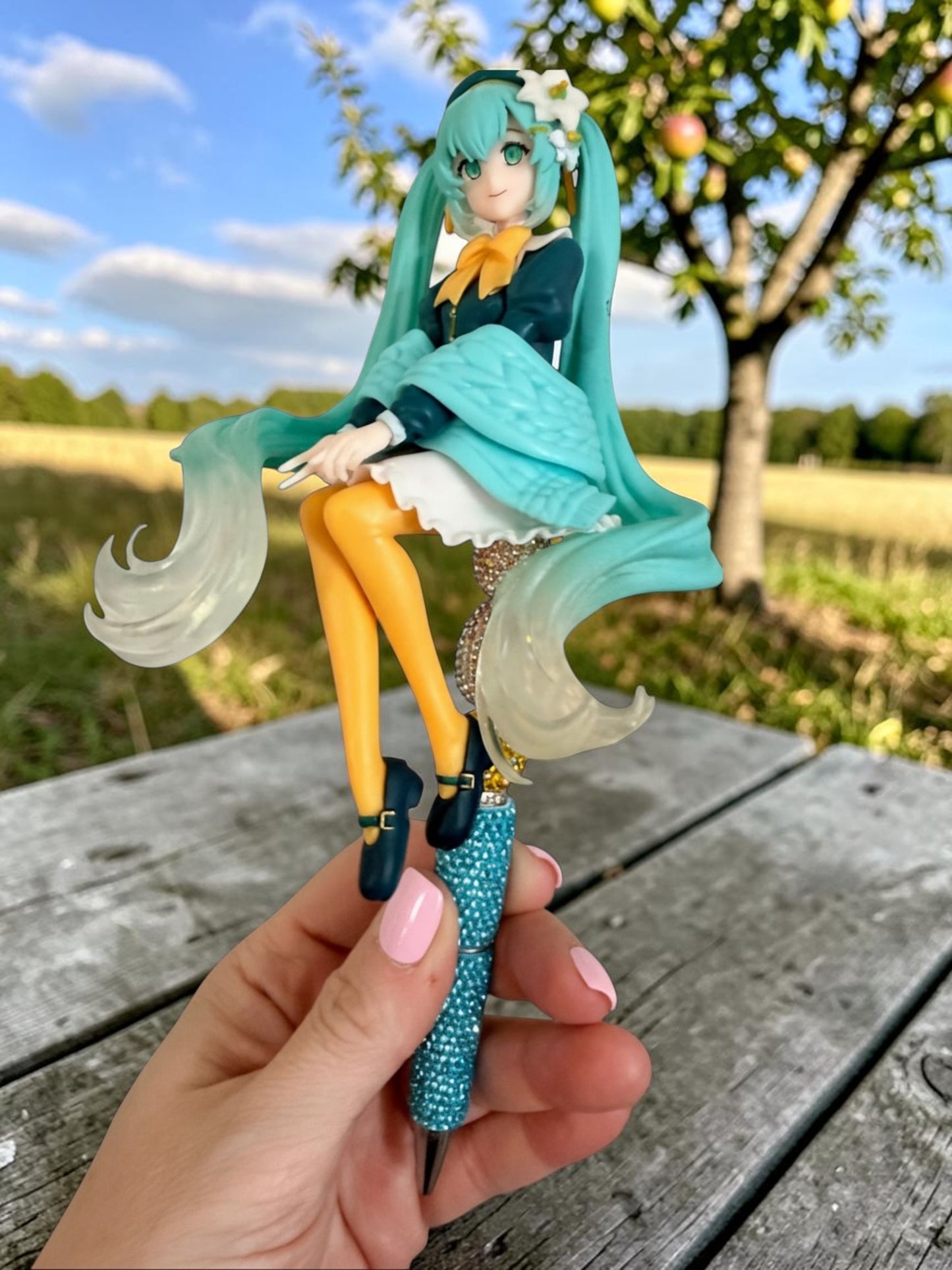 Anime Inspired Beaded Pens – Glam Character Rhinestone Pens