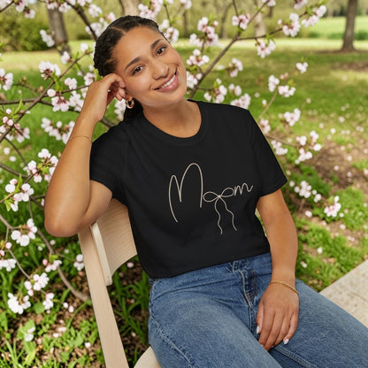 Coquette Pearl Mom T-Shirt | minimalist mom tee