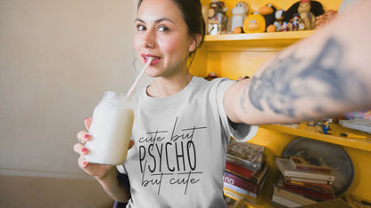 Cute But Psycho Unisex Garment-Dyed T-shirt