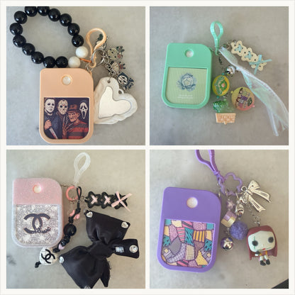 Handmade Hand Sanitizer Holder Bag Charm Keychain